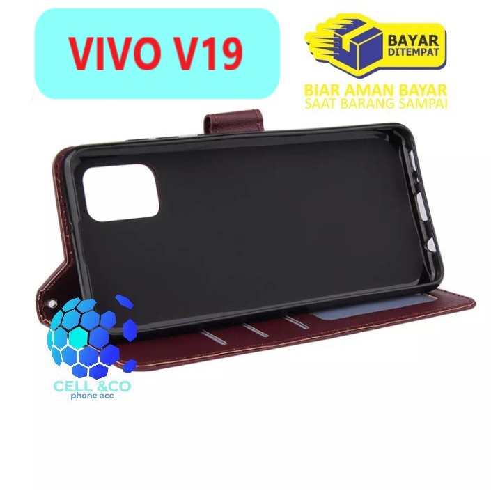 Flip cover VIVO V19 Flip case buka tutup kesing hp casing hp flip case leather wallet