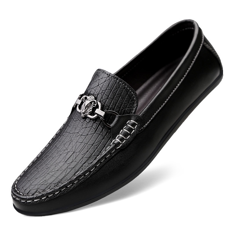 Tods Pria Tren Korea Sepatu Kasual Kulit Sepatu  Sepatu Pria Lapisan  Kulit Sapi One Piece