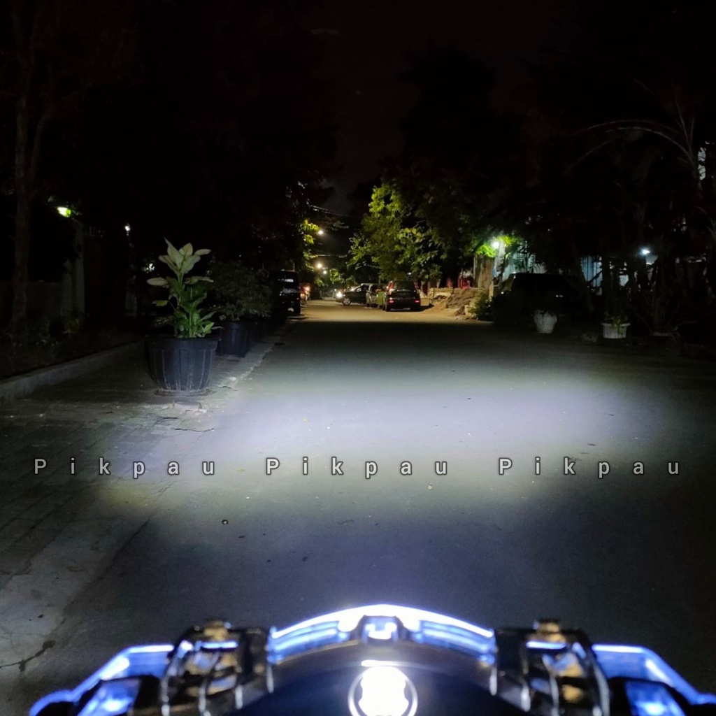 Lampu Utama Motor LED H6 2 Sisi Cahaya Putih Jauh Dekat AC DC + Kipas Pendingin Lampu Depan Motor