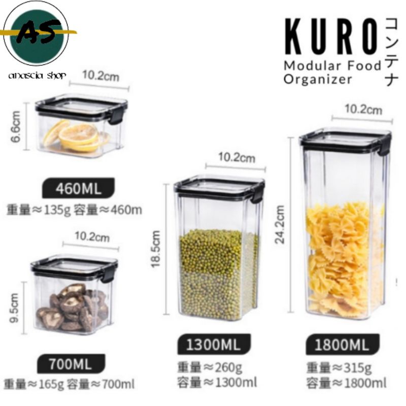 Box Tempat Kotak Wadah Toples Stoples Food Kontainer Container Kontainer Snack Set Kedap Udara Unik 