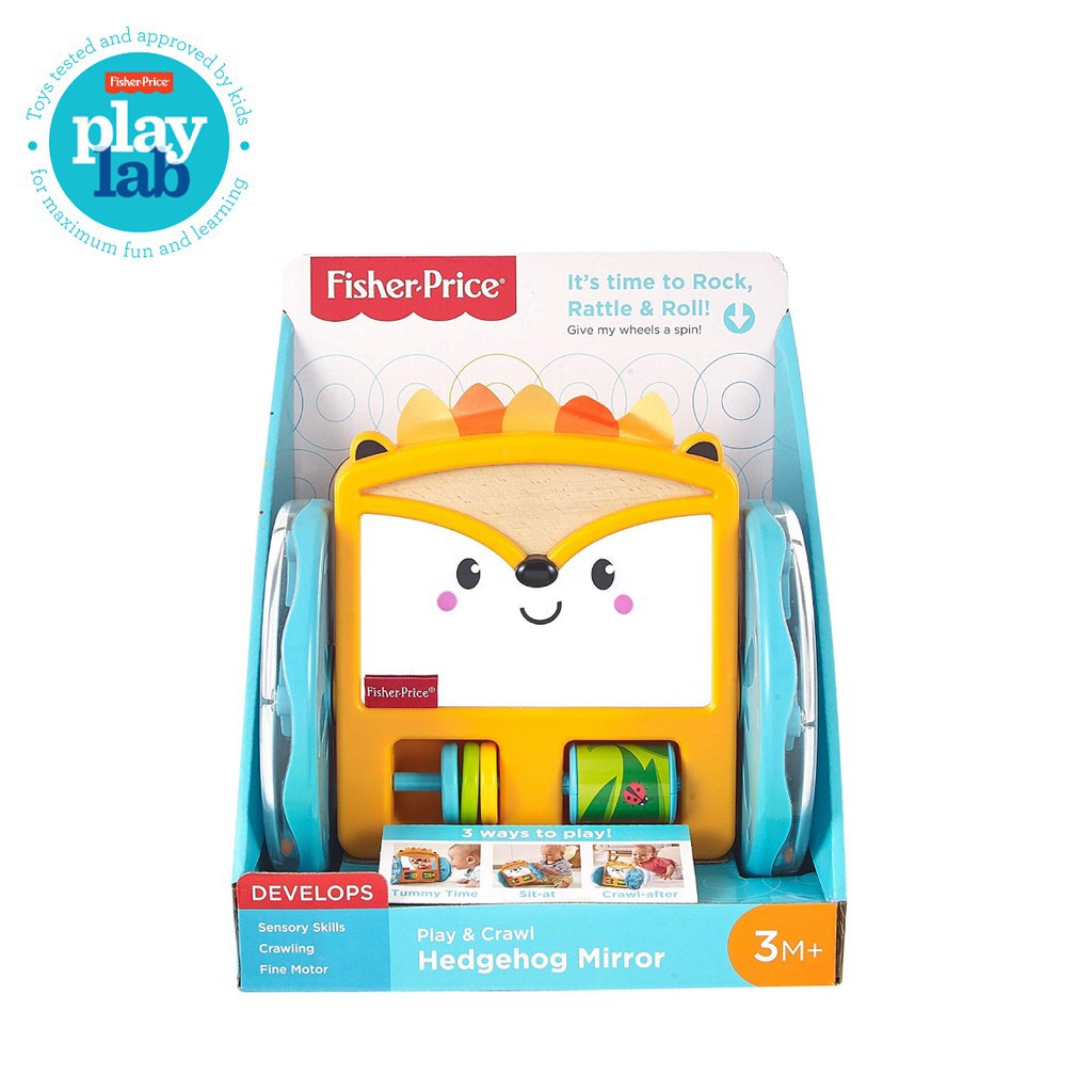 Fisher Price Play and Crawl Hedgehog Mirror - Mainan Edukasi Anak Bayi Balita