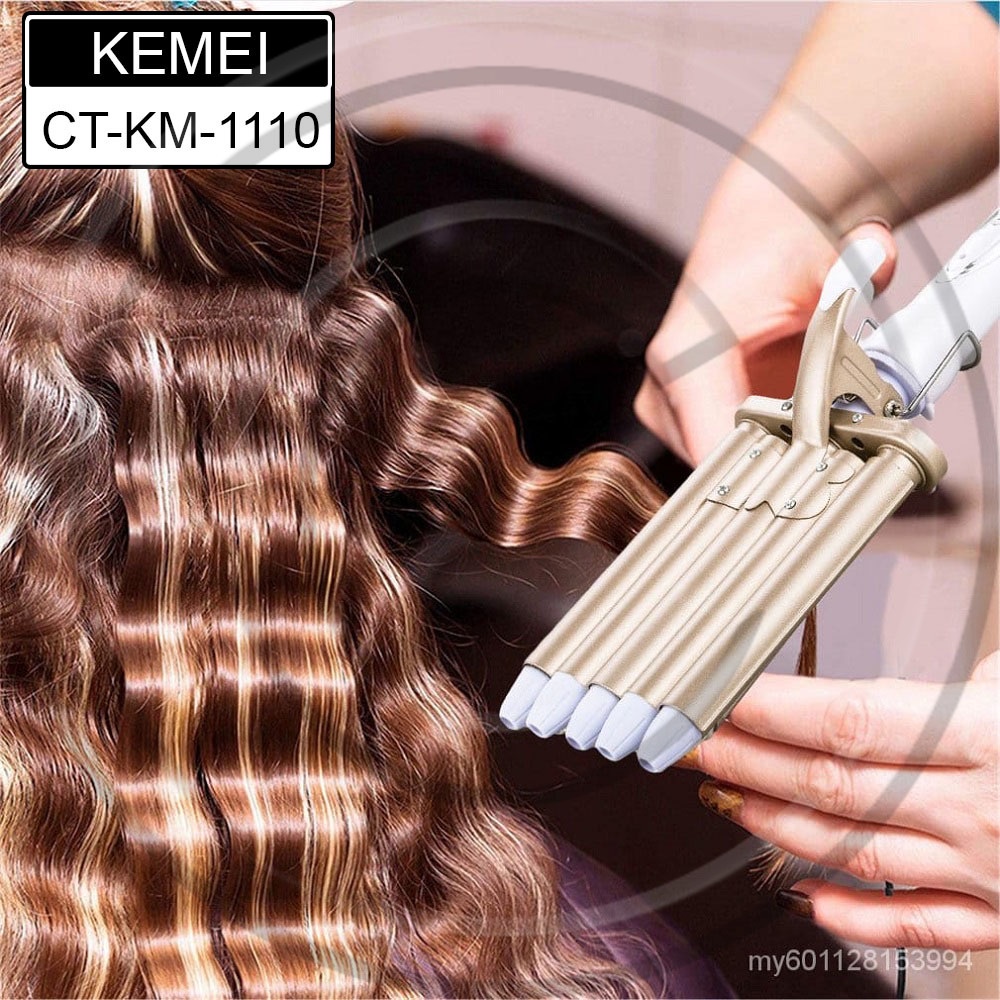 KEMEI / KM-1110 / Kemei 5 Barrel Hair Curler Curling Iron Hair Waver Large Wave Perm Splint Curler / Catokan Pengeriting Rambut - CO