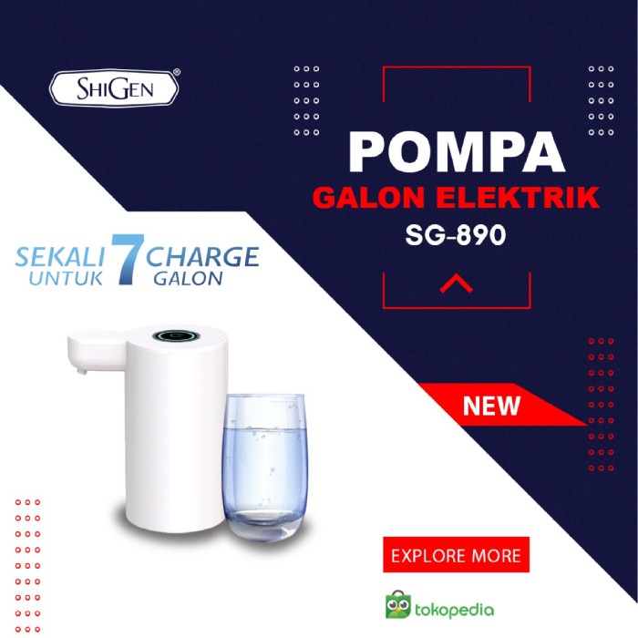 Pompa Galon Air Minum Elektrik SHIGEN Rechargeable SG-890