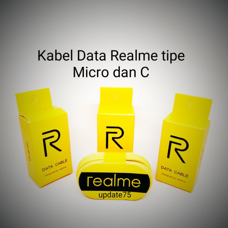 Kabel charger Realme colokan Tipe C dan Tipe Micro