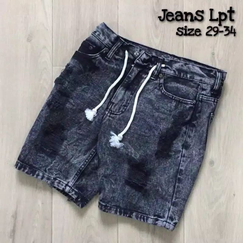 Sobek Pendek - Celana Jeans Pendek Sobek Pria