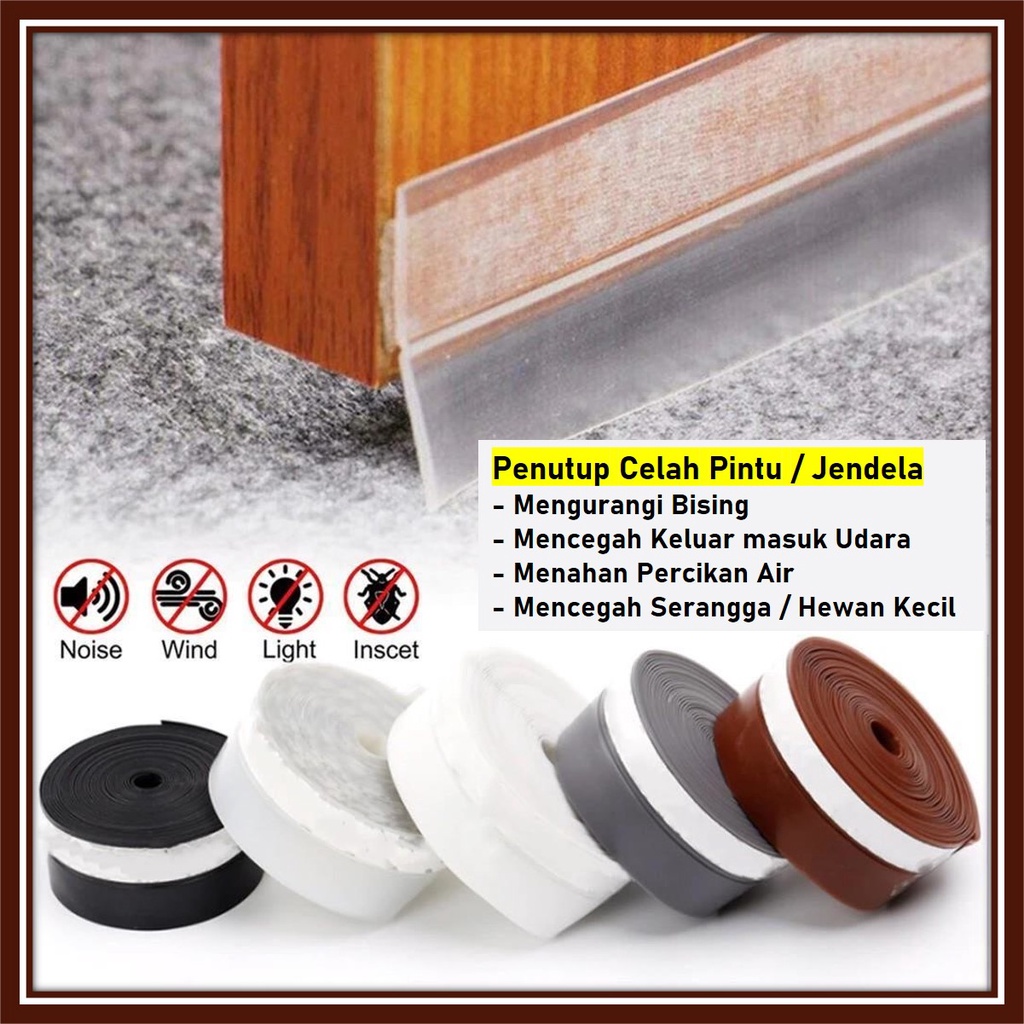 Seal Penutup Celah Bawah Pintu Penghalang Debu Bawah Pintu Jendela Rumah Kamar Mandi Anti Serangga