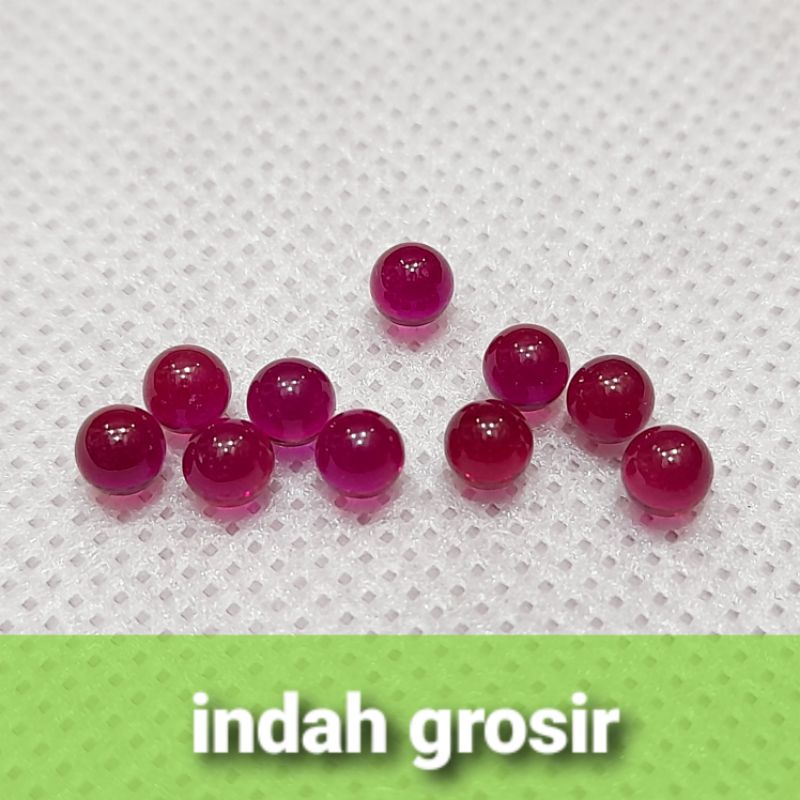 grosir batu md merah 4mm 10pcs