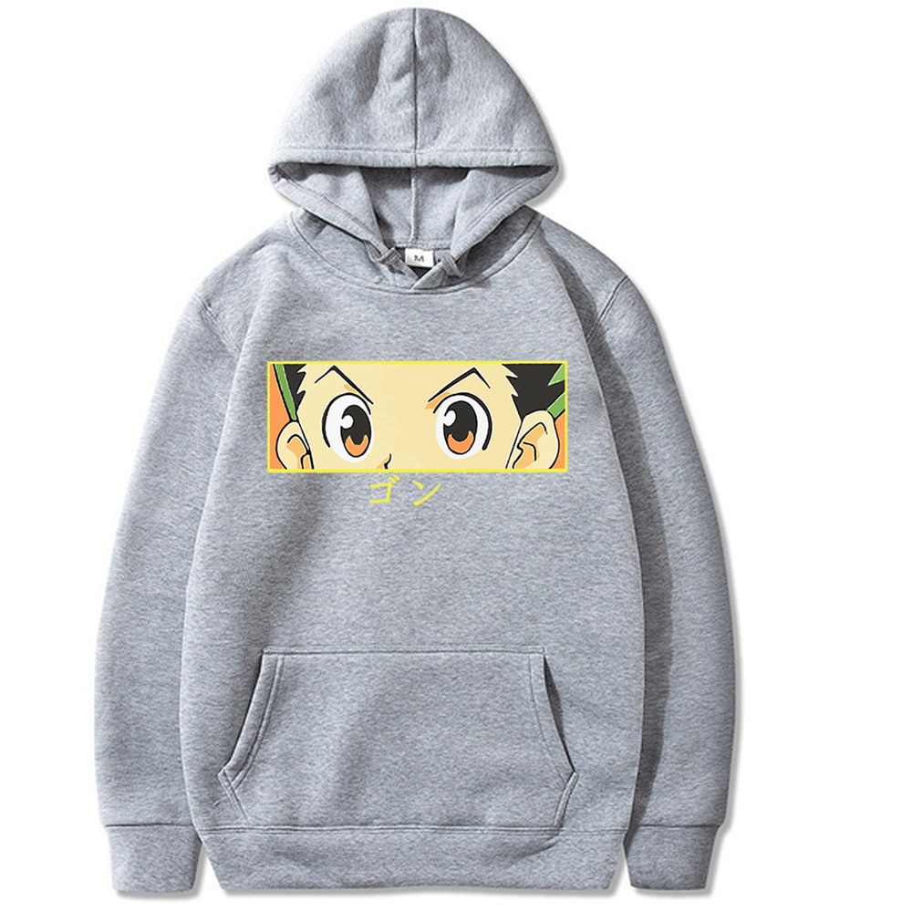 Sweater GON EYE Hoodie Anime HXH Jumper Pria Wanita Bahan Fleece Ukuran S M L XL XXL XXXL