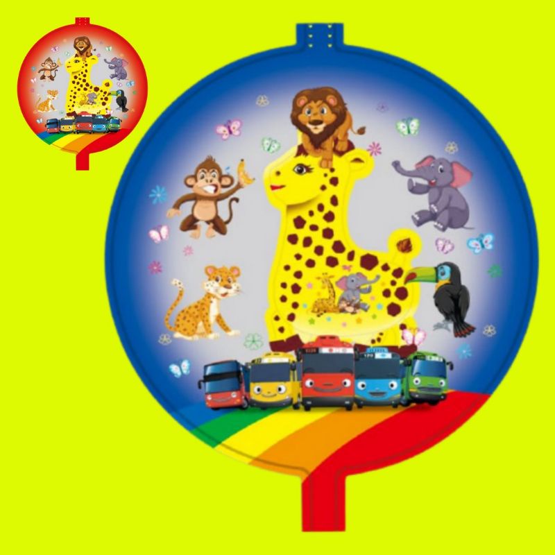 1pack ISI DOBEL JERAPAH (BALON GAS/FOIL/TERBANG/KARAKTER )