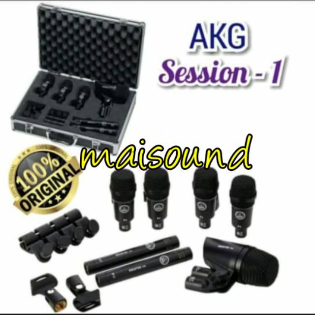 MIC DRUM AKG SESSION 1 MICROPHONE AKG SESSION1 ORIGINAL HARDCASE ORI