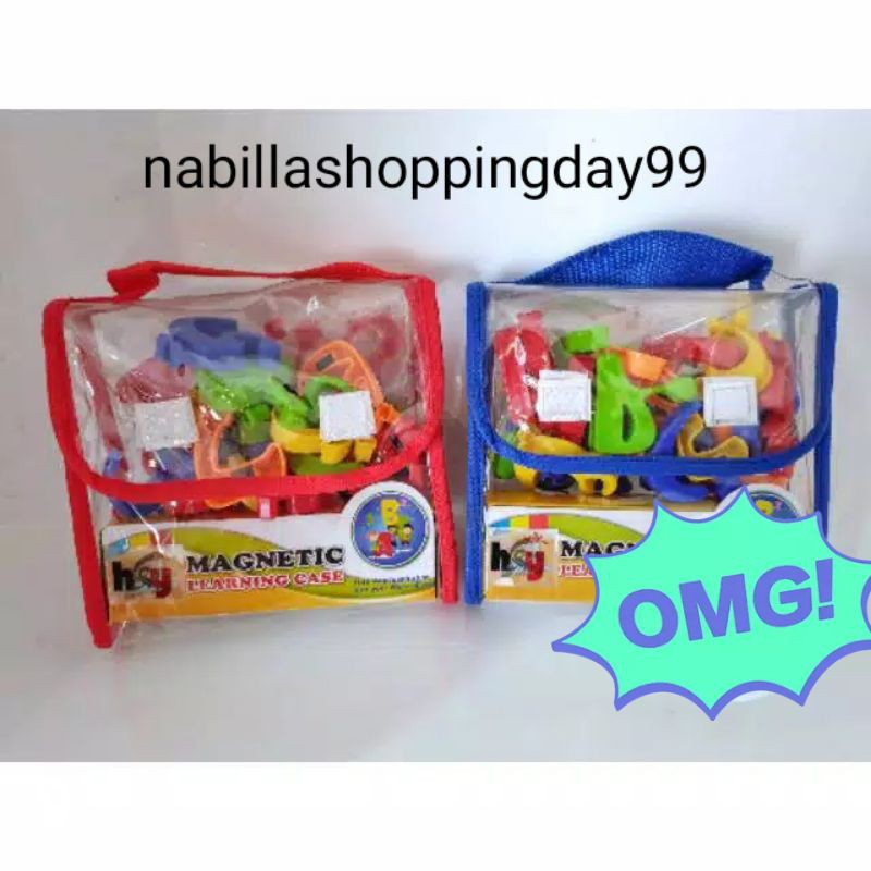 Hijaiyah magnetic - Huruf Arab magnet - Mainan edukasi Huruf Arab Dengan tas Bagus