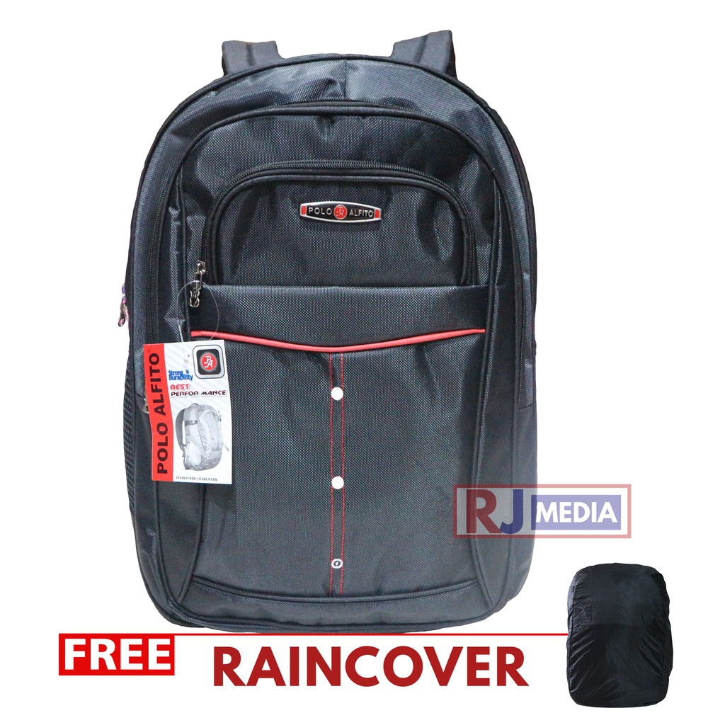 BUY 1 GET 1 FREE Tas Gendong Polo Alfito Ransel Punggung Laki-Laki SMP SMA BagPack Cowo Kuliah Kerja