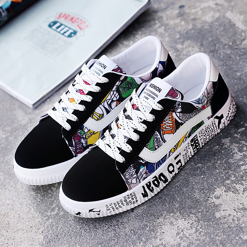 Unisex Murah Sepatu Pria Kets Import Sneakers Old Skool Olahraga Cowok Sepatu Santai Casual Premium Lentur Running Sport Shoes 205
