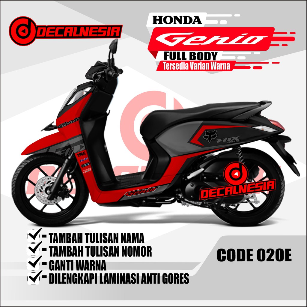 Jual Decal Genio Fullbody Stiker Full Blok Modifikasi Variasi Aksesoris Stiker Dekal Genio Full Body Indonesia Shopee Indonesia