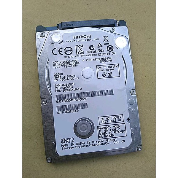 HDD Laptop 320GB HITACHI SLIM
