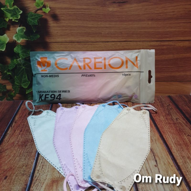 Masker Kf94 Kf 94 Kn94 Kn 94 4 Ply Careion Gradasi Warna Warni Morandi Soft Color Isi 10 Pcs Earloop
