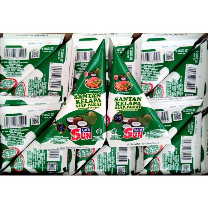 

santan sun kara tca 65ml, santan kemasan sun kara, sunkara kecil, santan segitiga sun kara