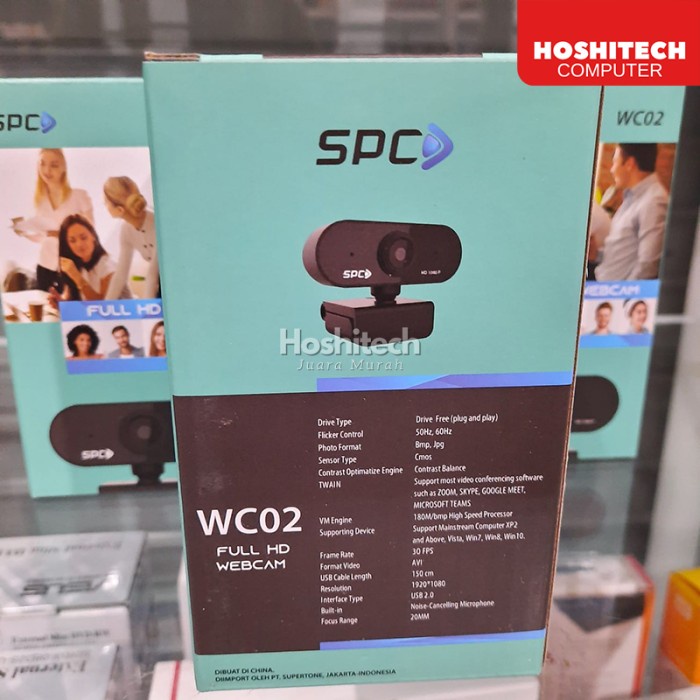 WEBCAM FULL HD SPC WC03 WC02 1080HD / 2MP GARANSI RESMI