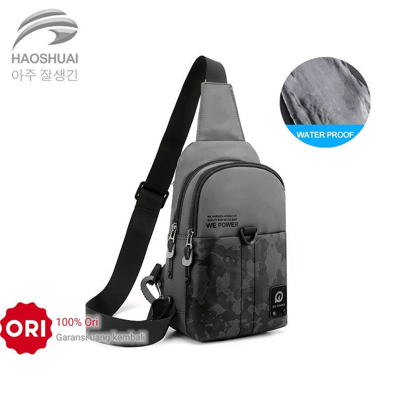 HAOSHUAI 1786 Tas Selempang Pria Sling Bag Pria Waist Bag Pria Waterproof WATCHKITE WKOS