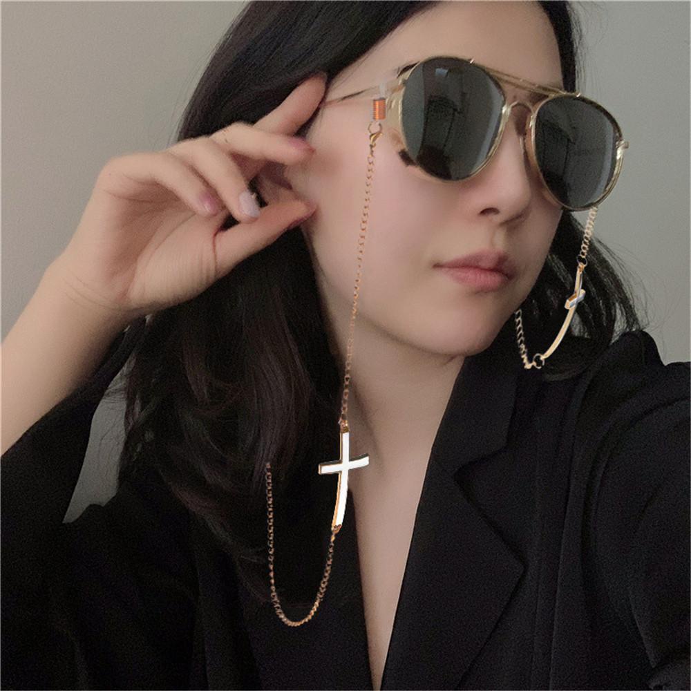 Mask extendermask lanyardglasses chainmask comfort beltglasses decoration chain ew fashion adjustable mask anti-lost chainheadphone lanyardgolden pendant glasses chain -OW-