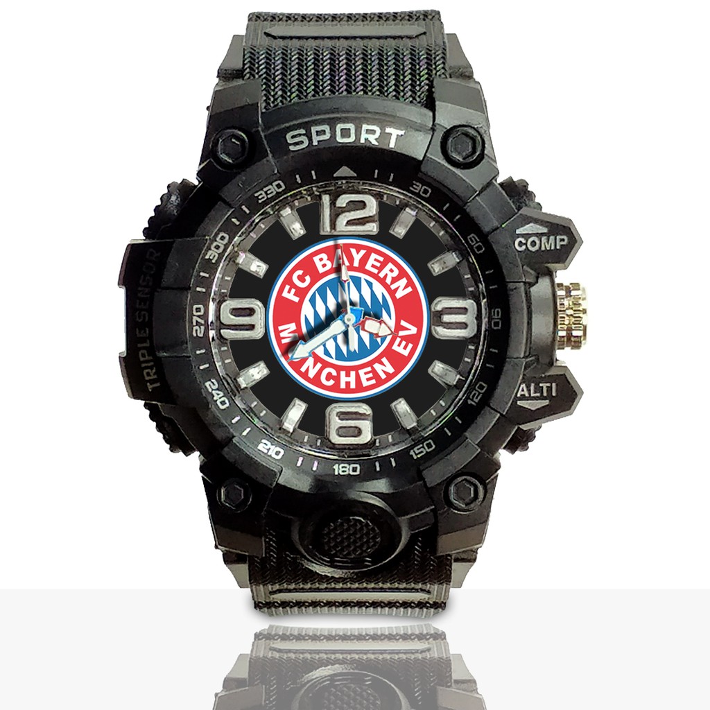 Jam Tangan Custom FC BAYERN MUNCHEN Ruber- Water Resistant