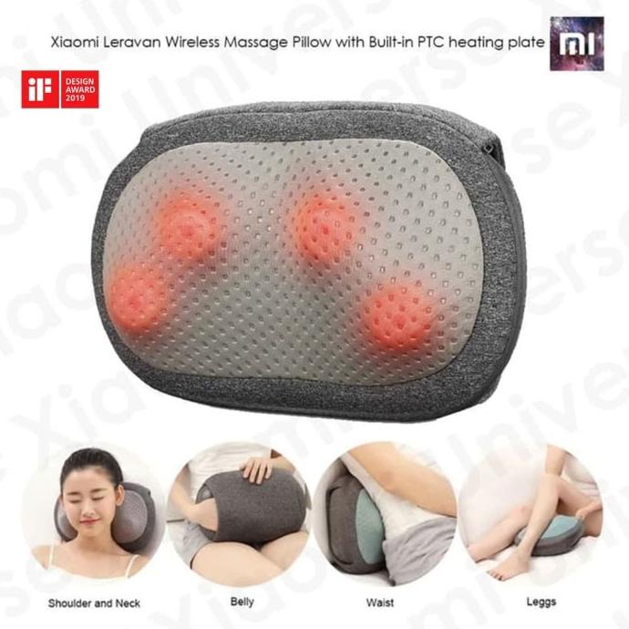 Leravan Wireless Massage Pillow with Built-in PTC heating plate