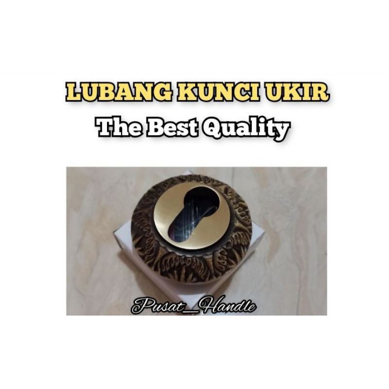 lubang kunci ukir kuningan antik