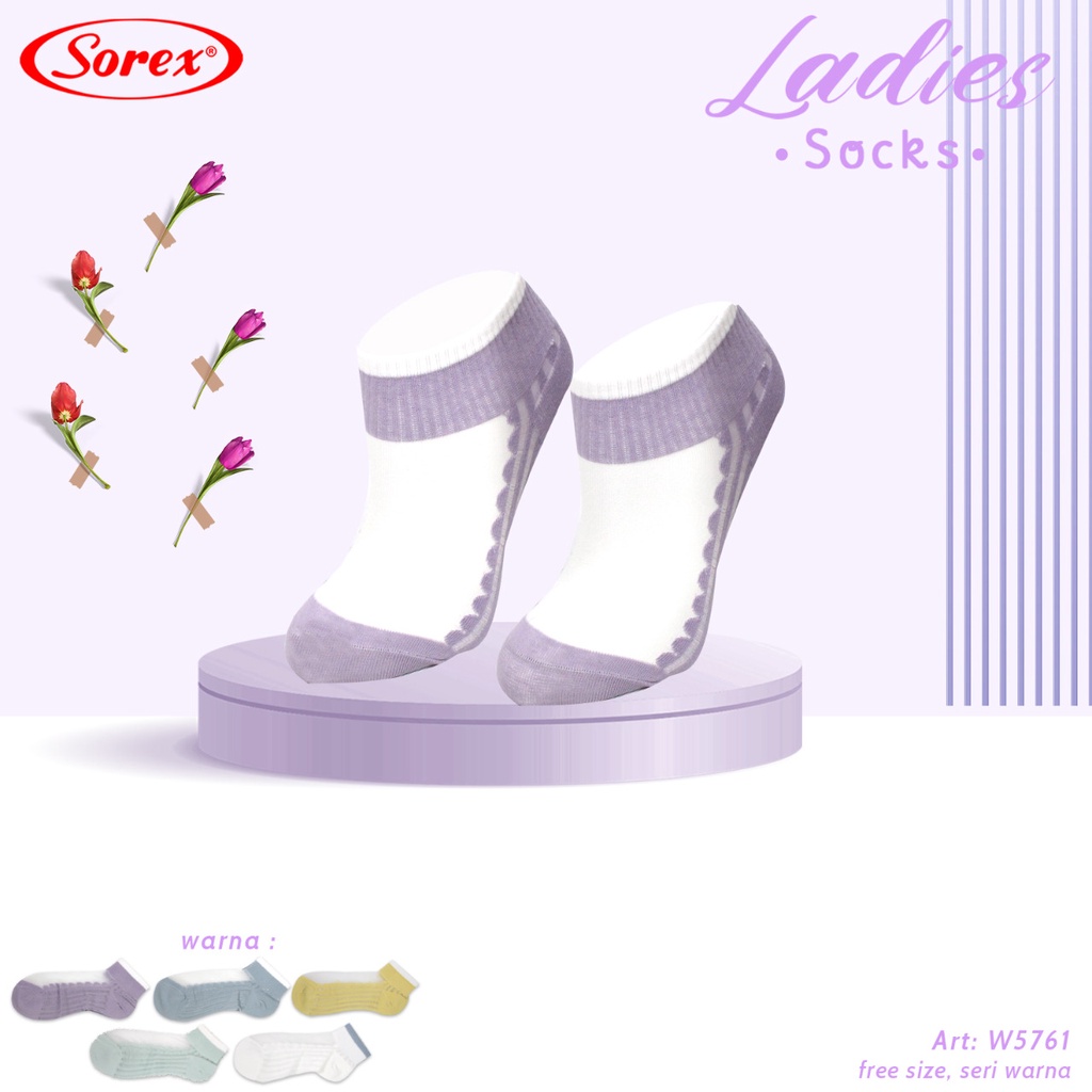 Kaos Kaki Sorex W5761 / W5735-4 Wanita Cewek Motif |tyx