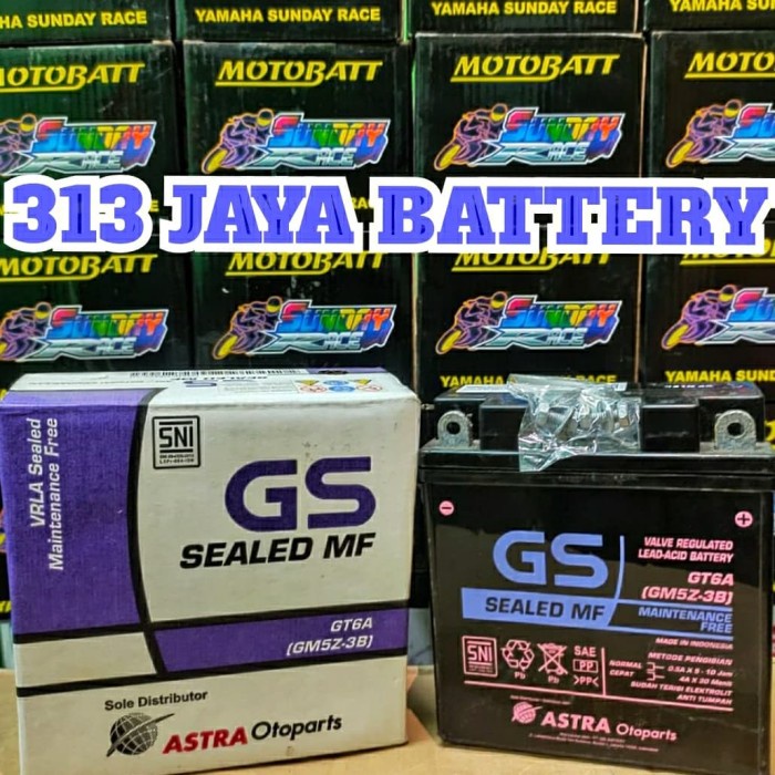 Aki kering Gs astra GM5Z-3B mio sporty,smash,Jupiter MX2009,Supra fit ORIGINAL Original