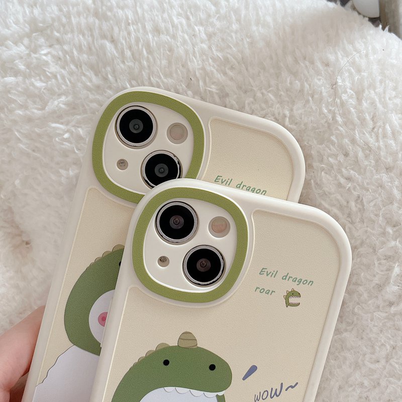 Cute Dinosaur Duck Soft Case VIVO Y11 Y12i Y12 Y15 Y17 Y19 S1 Pro Y50 Y30 Y30i Y20 Y20i Y20S Y12S Y21 Y32 Y21S Y33S Y33T Y15S Y15A Y76S Y76 V9 Y91C Y93 V11i V20 Pro V23E 23 Pro Camera Protector Casing
