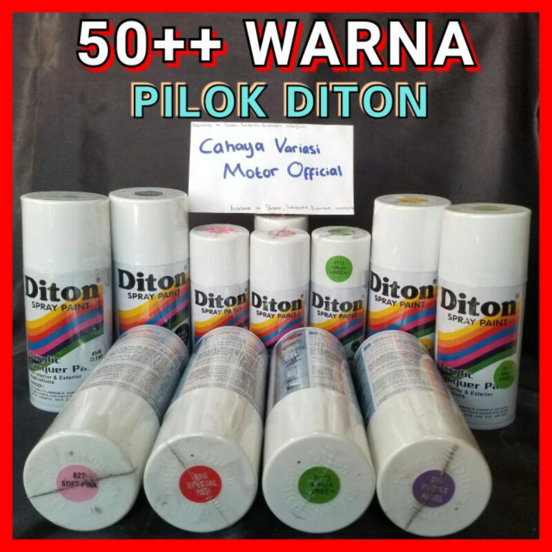 

[COD] PILOK DITON CAT SEMPROT SPRAY MERAH HITAM PUTIH CLEAR DOFF STABILO TUA MUDA PASTEL GOLD MOTOR