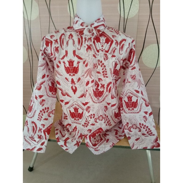 (BAJU SEKOLAH) BAJU BATIK TUTWURI LENGAN PANJANG/SERAGAM SEKOLAH MURAH