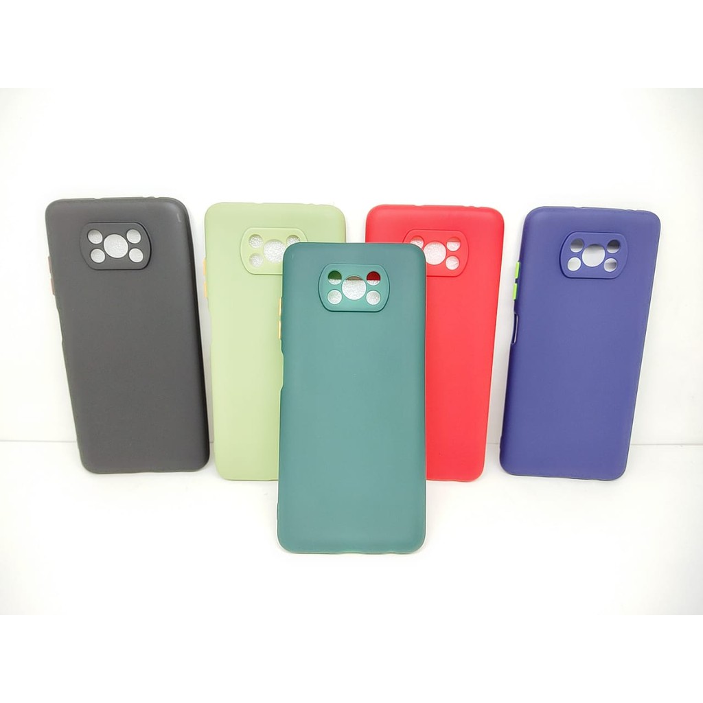 SMPC TPU Candy Xiaomi Poco X3 6.67 inch SoftCase Macaron Protection Camera Tombol Warna