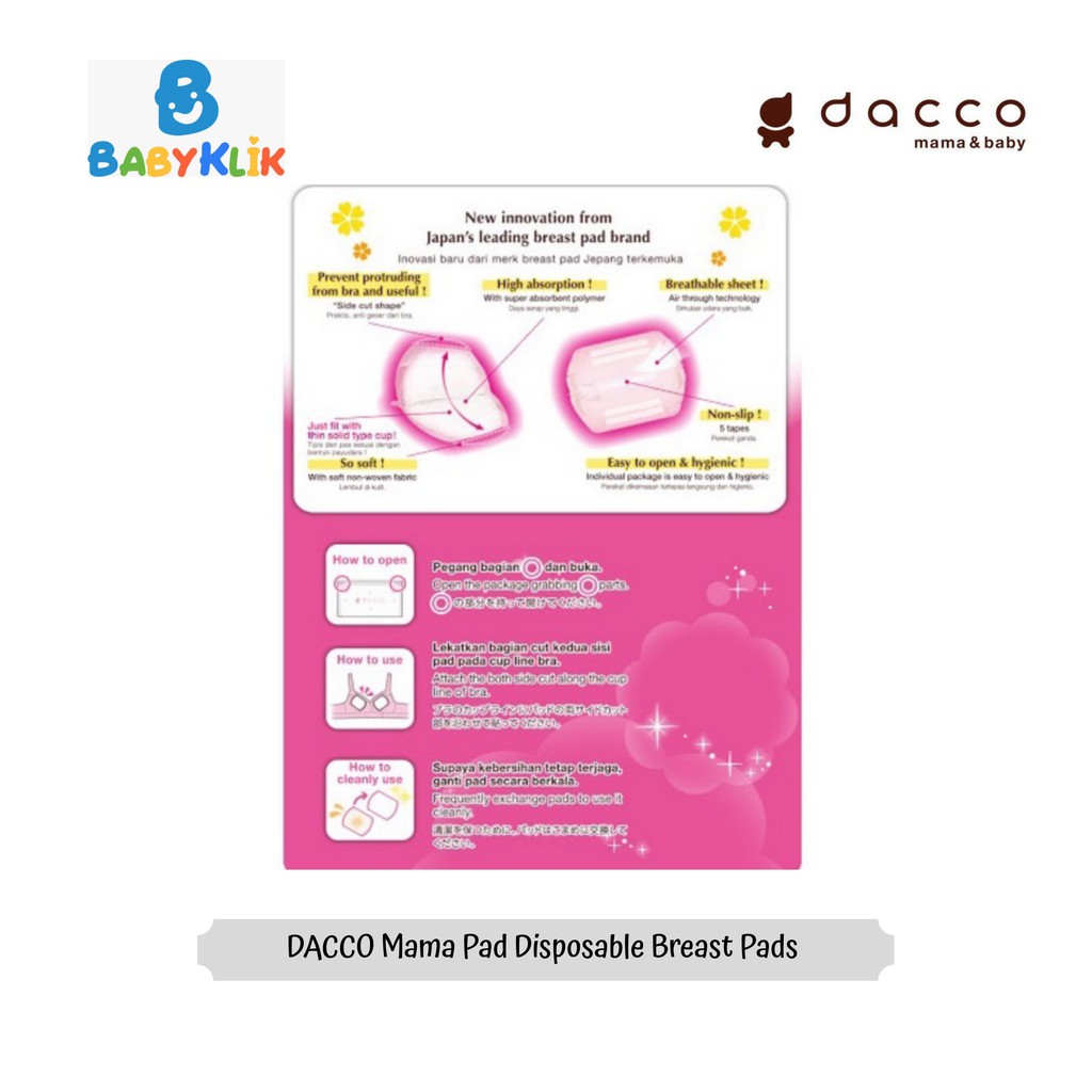 Mama Pad Disposable Breast Pads Penyerap ASI Mamapad Flower Isi 56