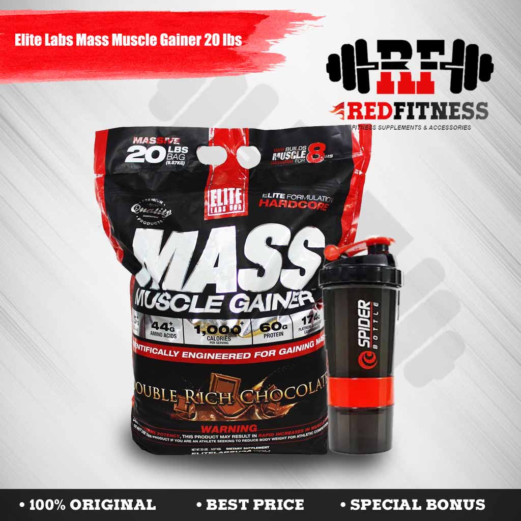 Elite Labs Mass Muscle Gainer 20 lbs / Elitelabs 20lbs / 20lb / 20 lb