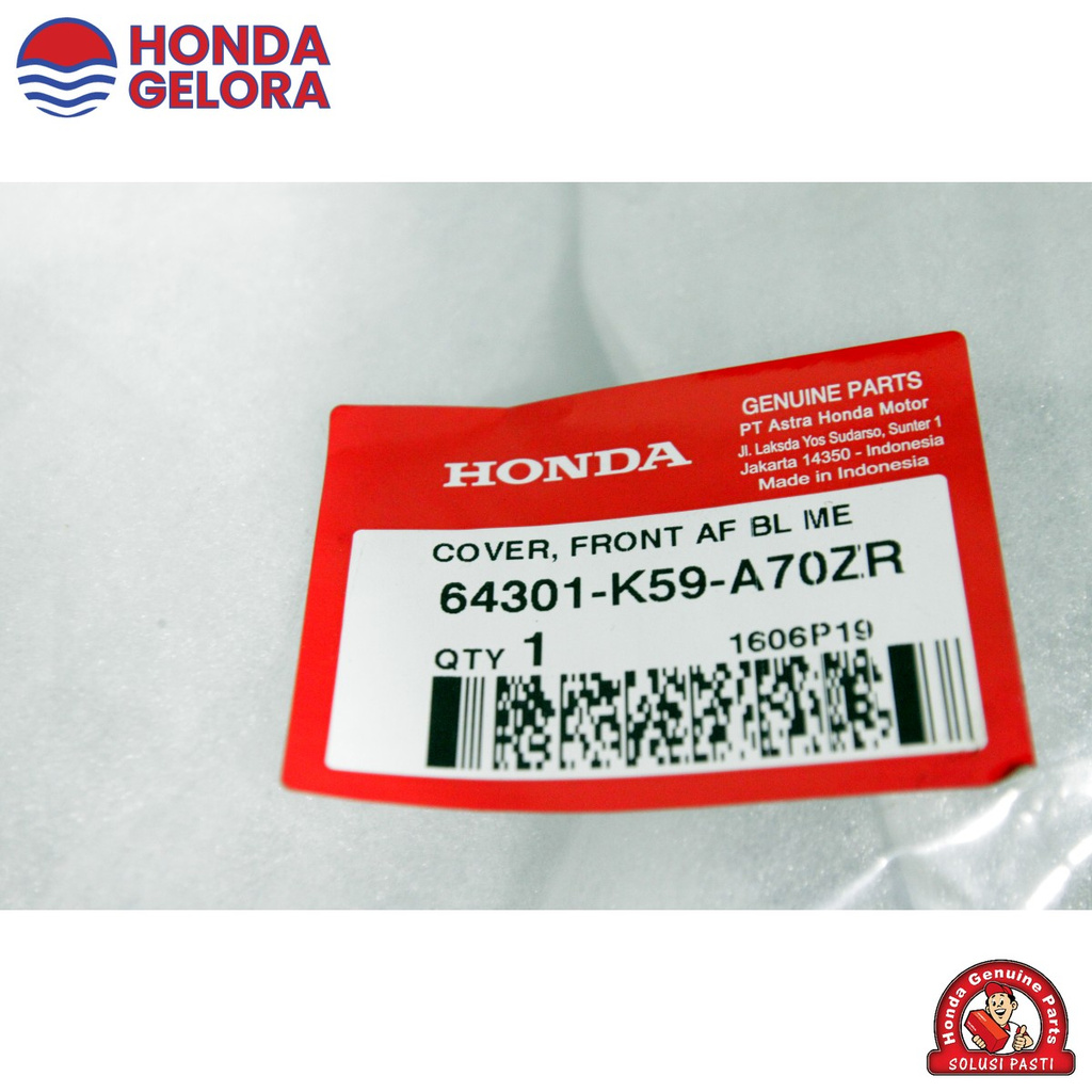 COVER DEPAN VARIO 150 NEW (BLACK) - COVER, FRONT - 64301K59A70ZR