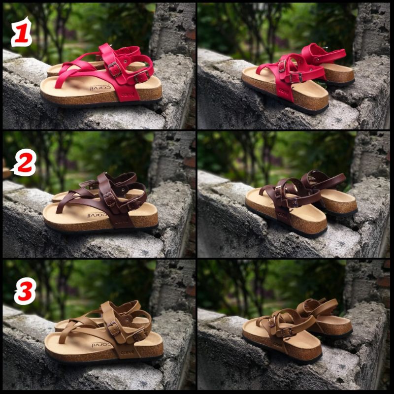 sepatu sandal jepit carvil ORIGINAL sendal wanita MURAH sandal kulit cewek TERBARU