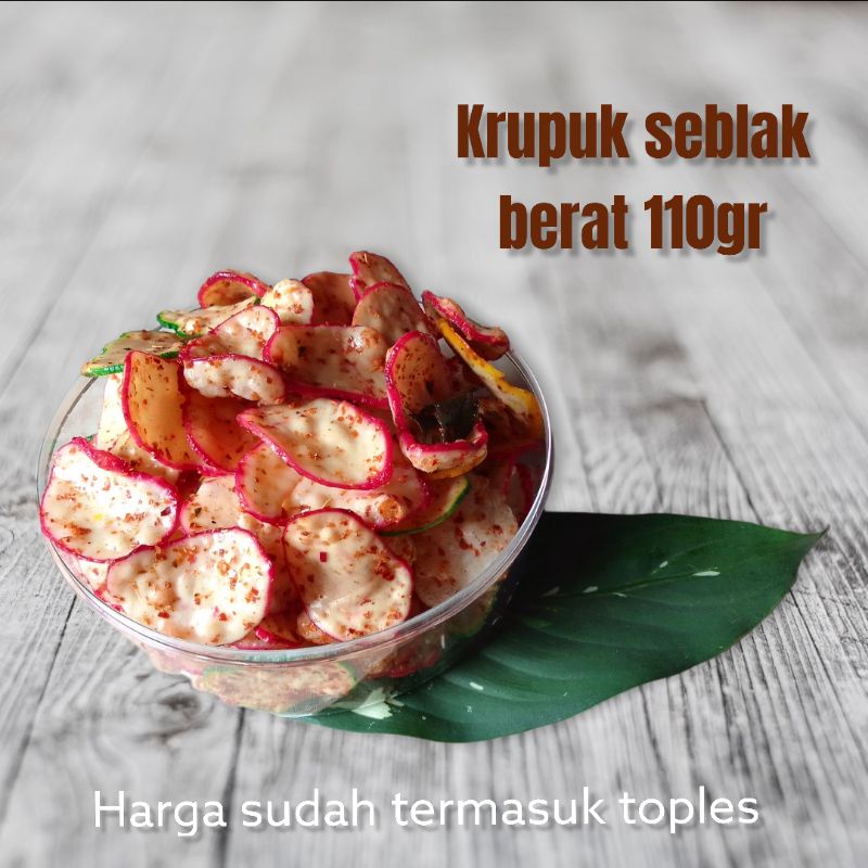 PROMO SPESIAL RAMADHAN KRUPUK SEBLAK KEMASAN TOPLES 250GR HARGA SUDAH TERMASUK TOPLES