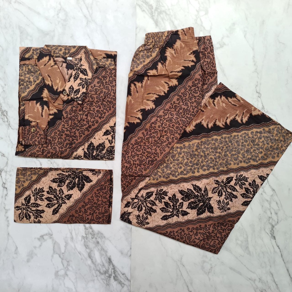 Batik Couple Rok span &amp; Kemeja Panjang Batik Lengan Panjang Aneka Motif 2