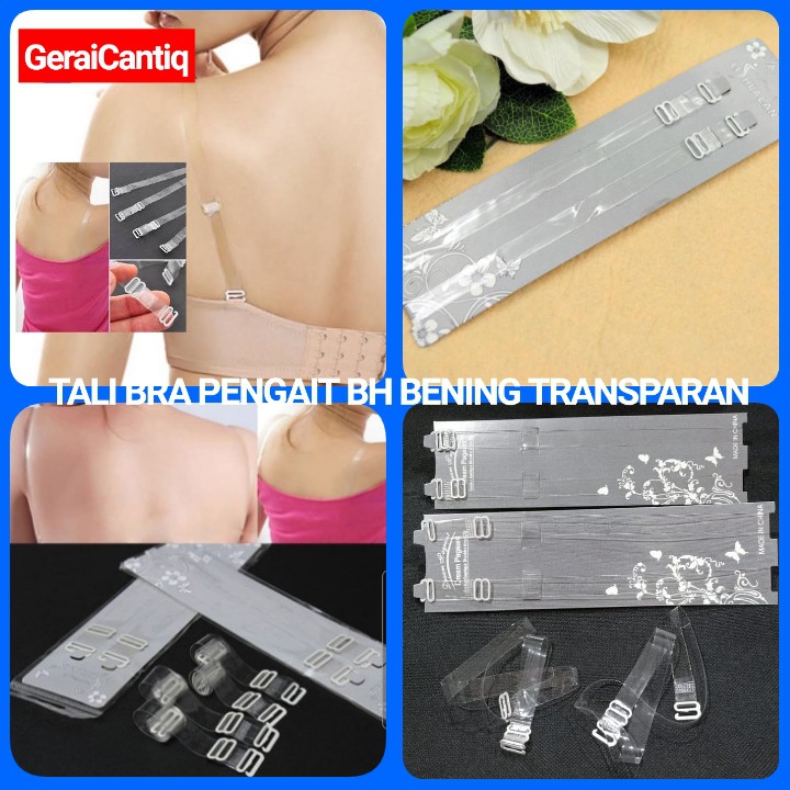 TALI BRA PENGAIT BH BENING TRANSPARAN STRAP SEAMLESS UNDERWEAR KAIT