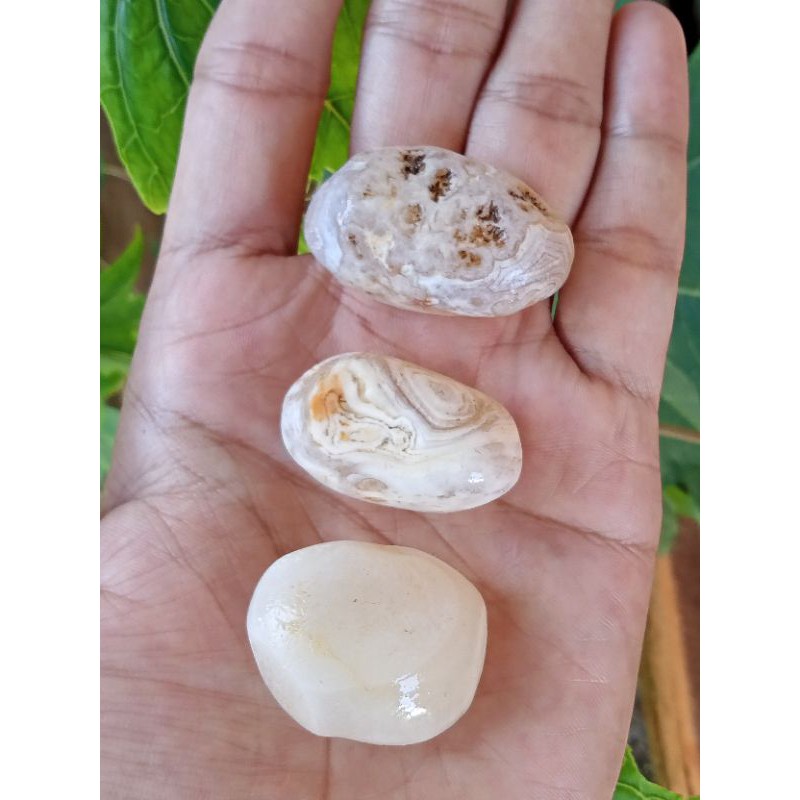 Paket Biduri Ujung Tanjung ( isi 3 Rough Bahan Batu Akik Natural - bukan bacan obi opal kalimaya )