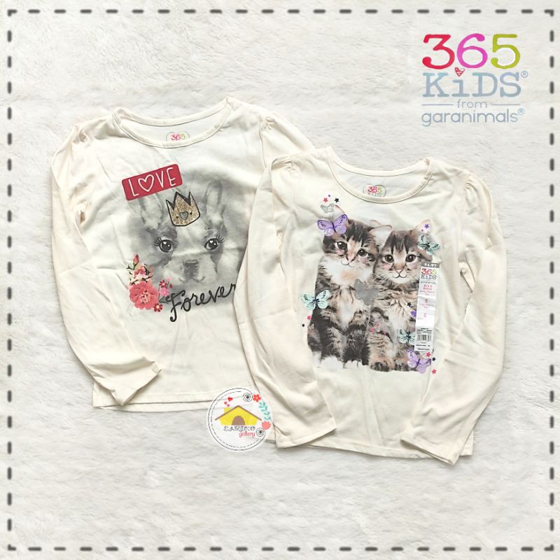 T-Shirt/Kaos Anak 365 Kids GARANIMALS GIRL Long Sleeve