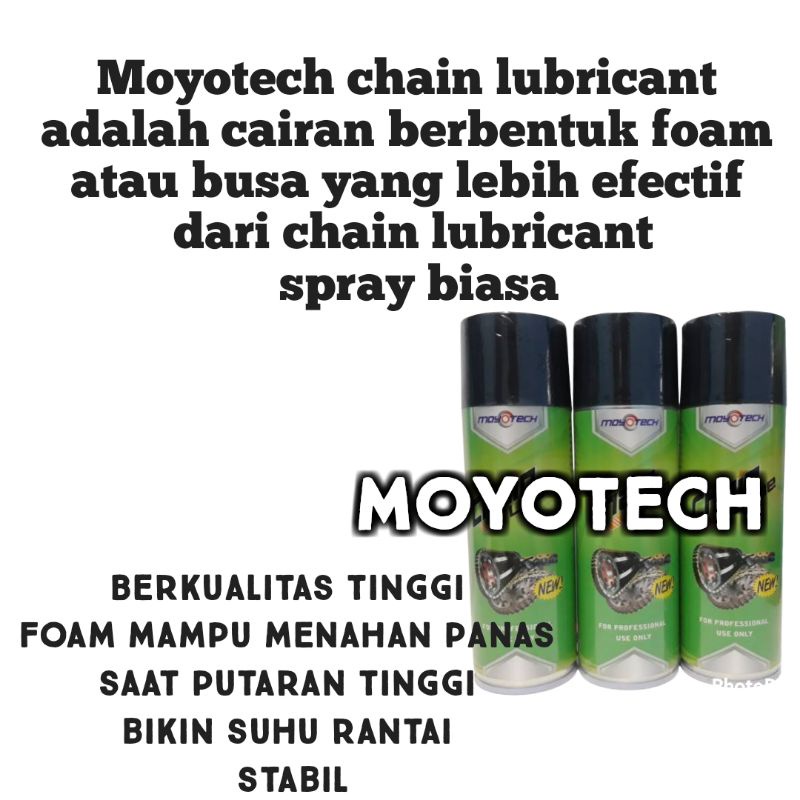 Chainlube MOYOTECH 350 mili pelumas rantai motor busa foam