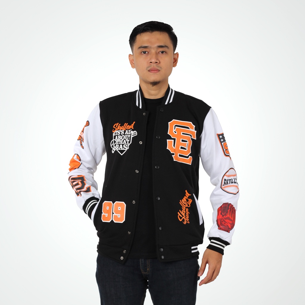 SKULLEND Varsity Jacket Baseball  Vintage Pria Wanita - Jaket Varisty  Jaket Besball  Bisbol Cowok Cewek Original Distro Bandung