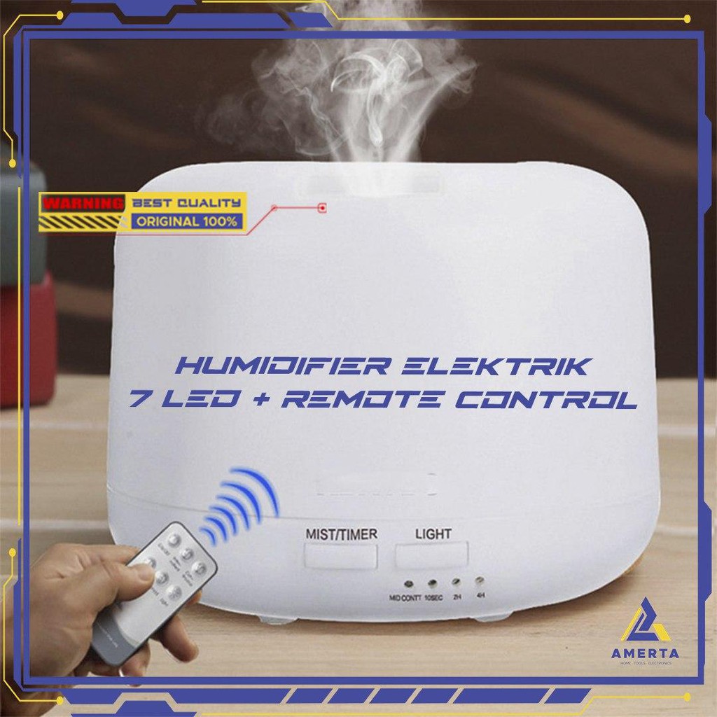 Taffware Humidifier Elektrik 300ml + 7 LED + Remote Control