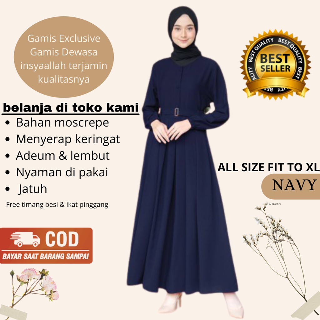 Baju Kondangan Gamis Wanita TERBARU 2021 Dress Daster Remaja Dewasa  Kekinian GM1