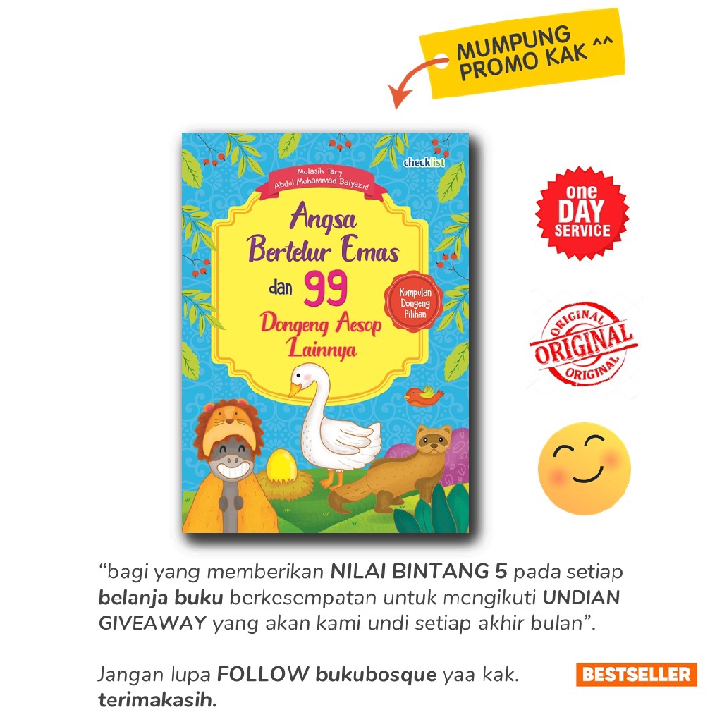 BUKU ANAK - ANGSA BERTELUR EMAS & 99 DONGENG AESOP - CHECKLIST