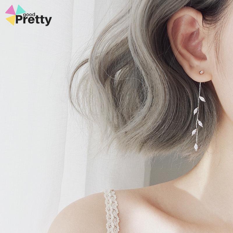 S925 Silver Willow Earrings Wanita Temperamen Anting Rumbai Panjang Sederhana - PD