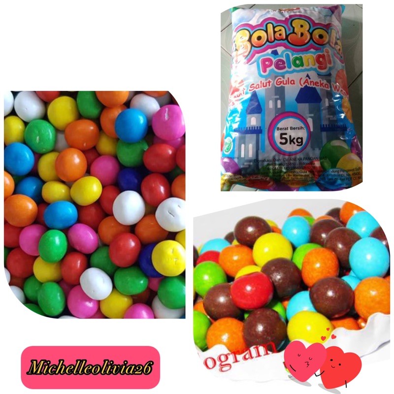 

BOLA BOLA PELANGI 500GR / BISKUIT BOLA PELANGI / COKLAT WARNA