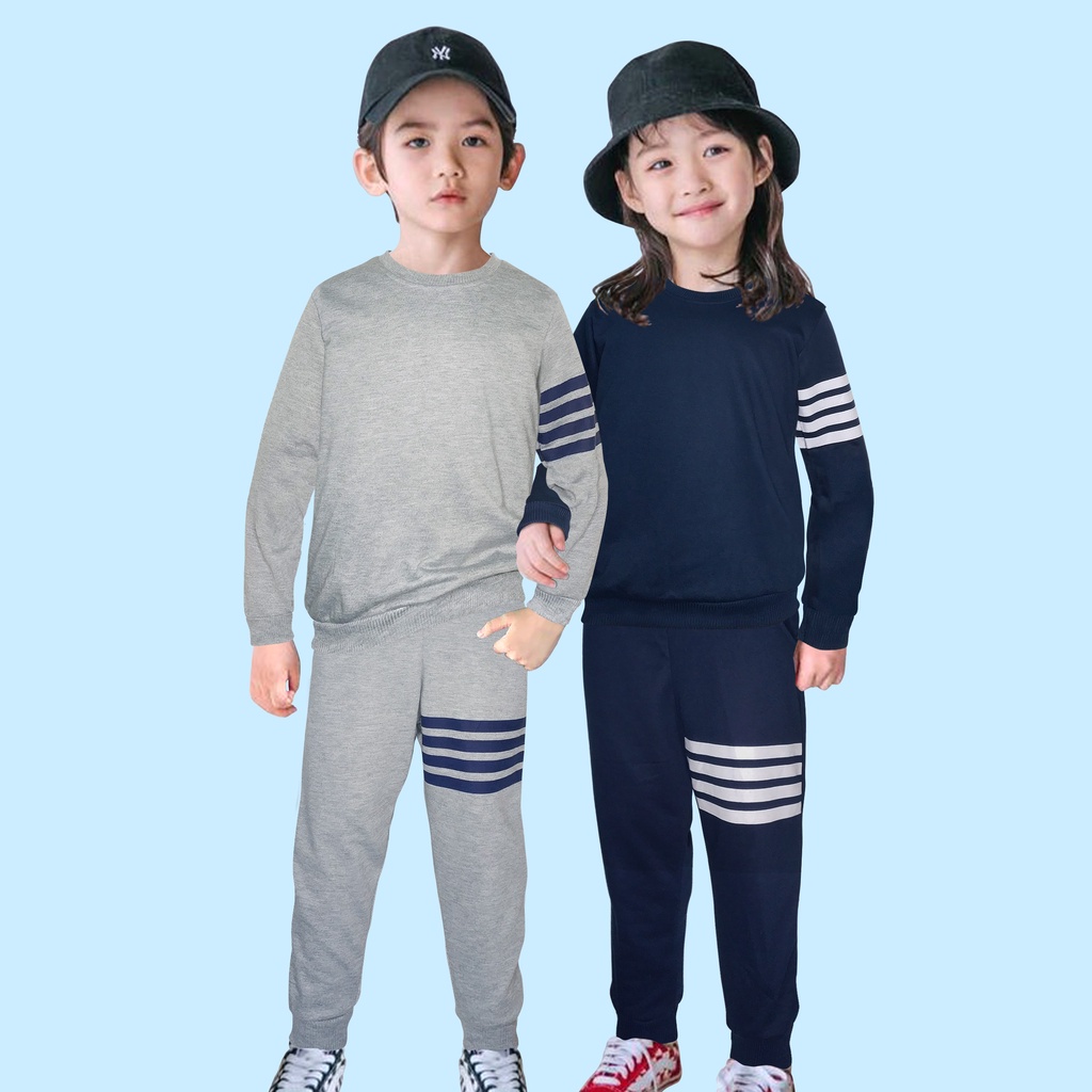 Baju Setelan Anak Sweater Set Jogger Panjang Anak Unisex Bahan Babyterry Usia 1 Tahun Sampai 12 Tahun Trendy